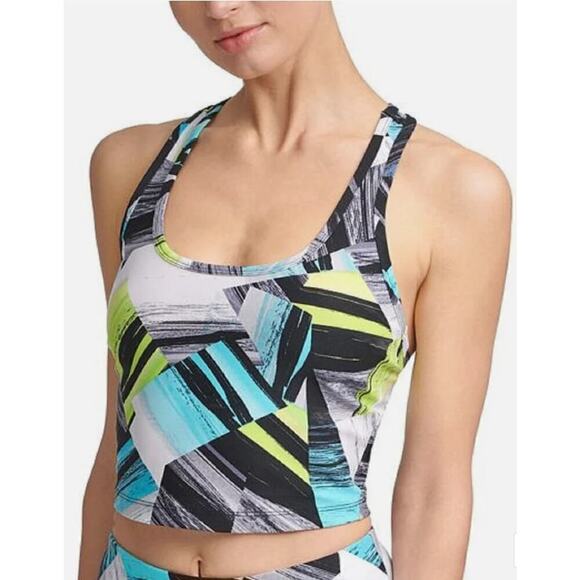 Calvin Klein Tops - Calvin Klein Women XS Cropped Raceback Printed Tank Top NWT